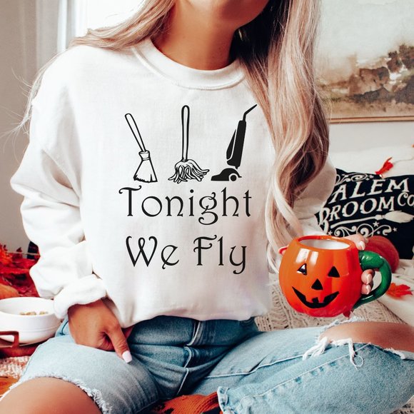 Tops - Tonight We Fly Sweatshirt Hocus Pocus Shirt Halloween Shirt Witch Sweatshirt